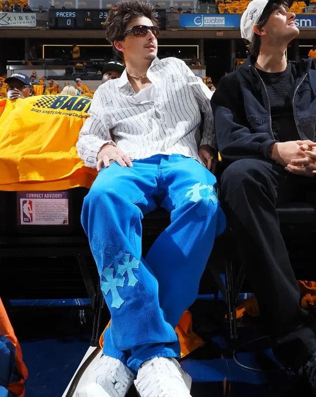 timothy chalamet chrome hearts knicks